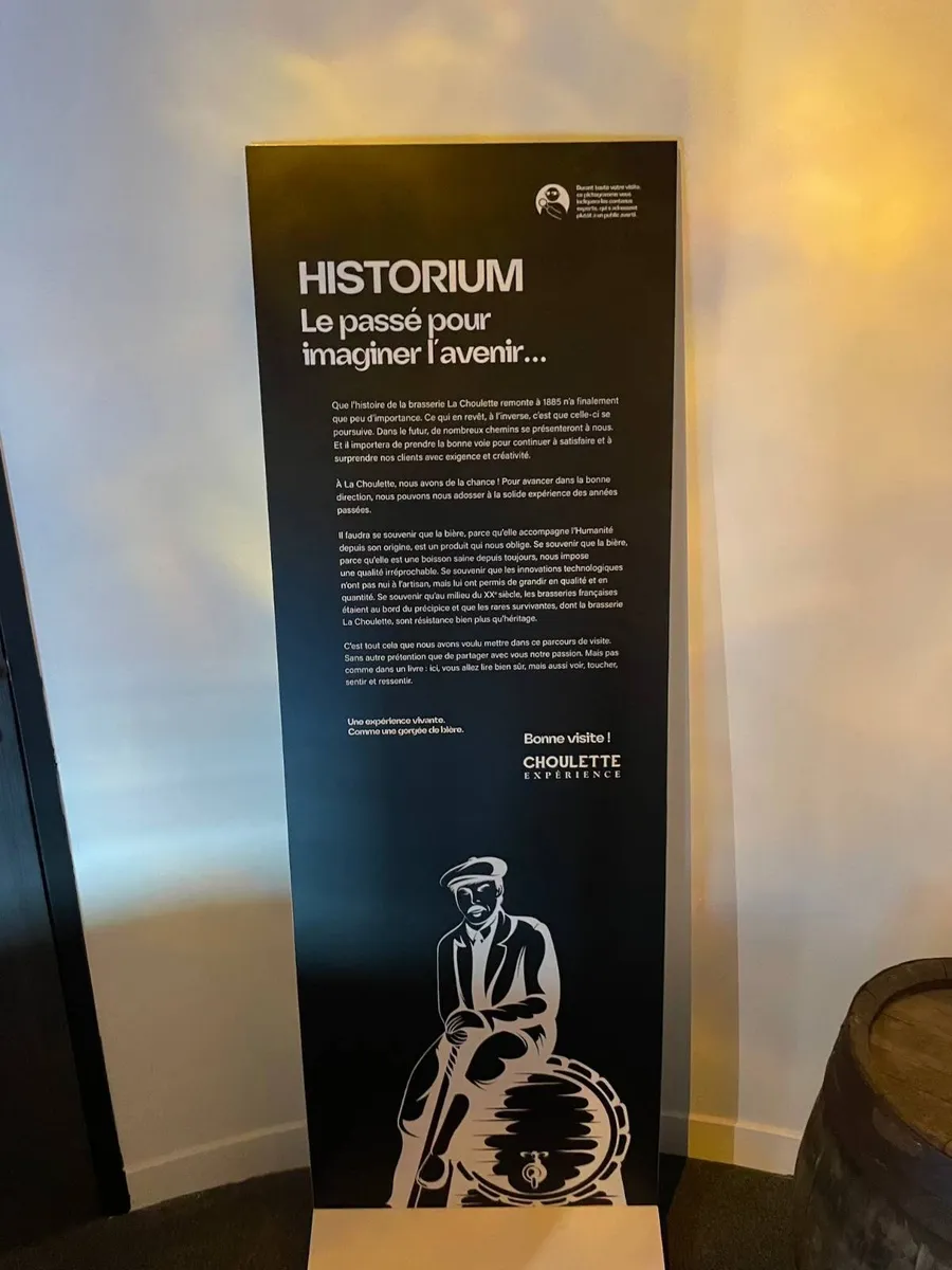 Bord “Historium” aan het begin van het Choulettorium
